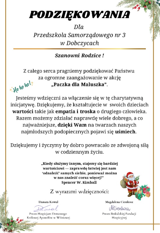 Podziękowanie